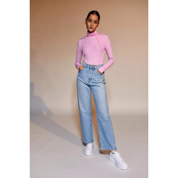 Urban Outfitters OUT FROM UNDER Willow Pink Ribbed Jersey Bodysuit, Size XS - Picture 3 of 15